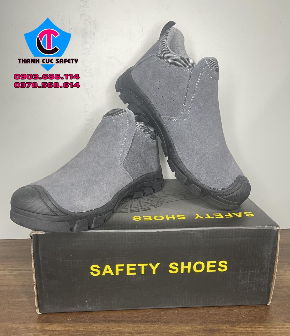 GIÀY BẢO HỘ DA LỘN KHÔNG DÂY VA12 GIÀY BẢO HỘ DA LỘN KHÔNG DÂY VA12