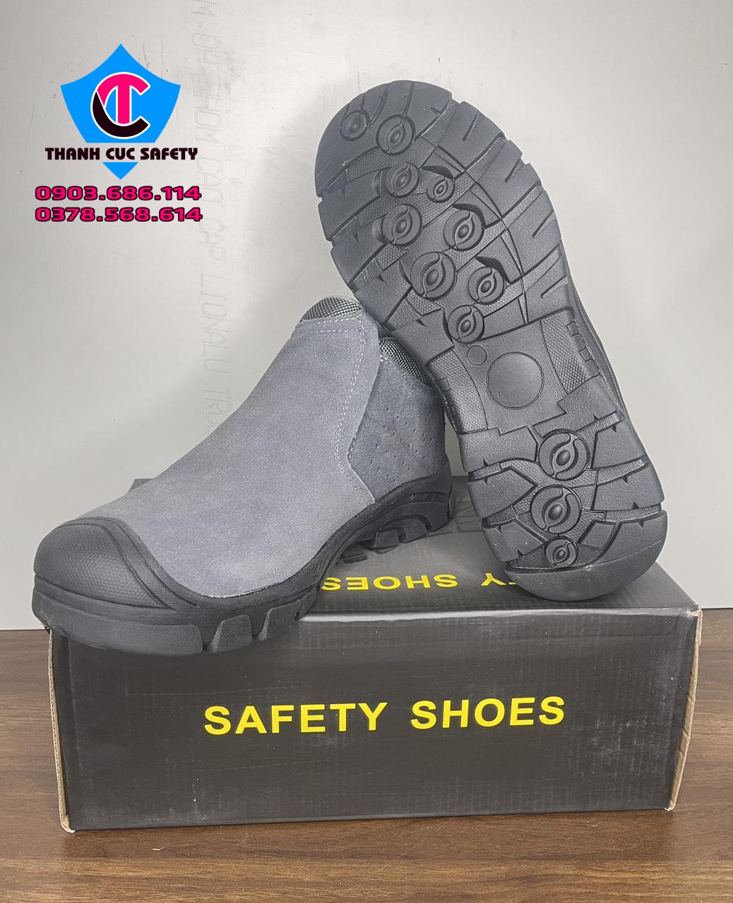 GIÀY BẢO HỘ DA LỘN KHÔNG DÂY VA12 GIÀY BẢO HỘ DA LỘN KHÔNG DÂY VA12